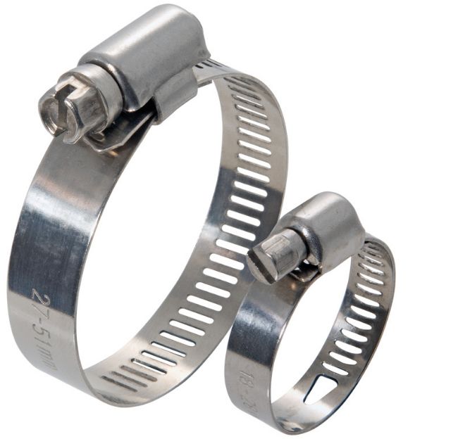 HOSE CLAMP W/DRV PERFORATED BAND SS316 33-57MM X 12MM